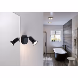 Paulmann Carolina Spot d'éclairage de surface Anthracite, Chrome GU10