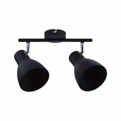 Paulmann Davy, Spot d'éclairage de surface, E27, 2 ampoule(s), Noir