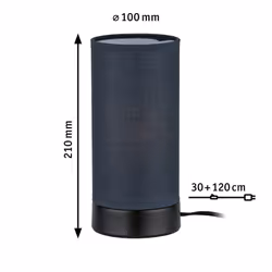 Paulmann Pia lampe de table E14 Noir