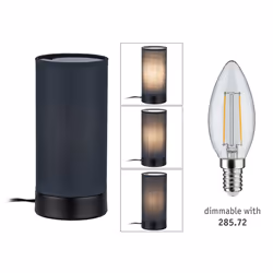 Paulmann Pia lampe de table E14 Noir - Vue supplémentaire 4