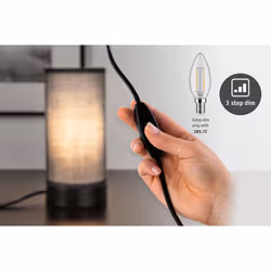 Paulmann Pia lampe de table E14 Noir - Vue supplémentaire 5