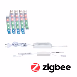 Paulmann RGBW Coated Basic Set Eclairage intelligent par bande ZigBee Argent
