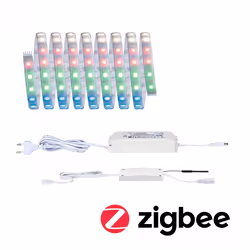 Paulmann RGBW Coated Basic Set Eclairage intelligent par bande ZigBee Argent