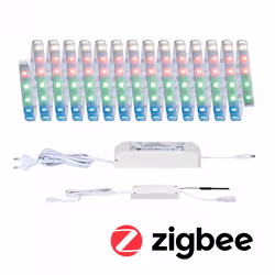 Paulmann RGBW Coated Basic Set Eclairage intelligent par bande ZigBee Argent