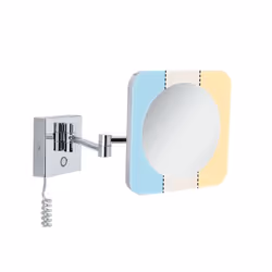Paulmann Jora miroir de maquillage Carré Chrome, Miroir, Blanc
