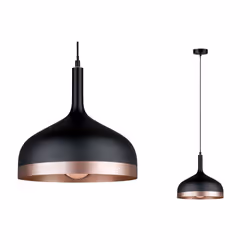 Paulmann 79629 éclairage de plafond Noir, Cuivre E27