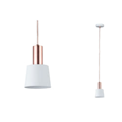 Paulmann 796.56 éclairage en suspension Support flexible E14 Cuivre, Blanc