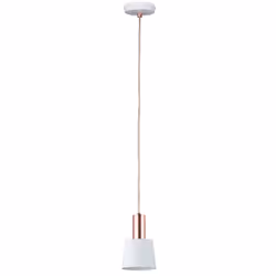 Paulmann 796.56 éclairage en suspension Support flexible E14 Cuivre, Blanc