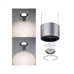 Paulmann 797.20 éclairage de plafond Aluminium, Noir