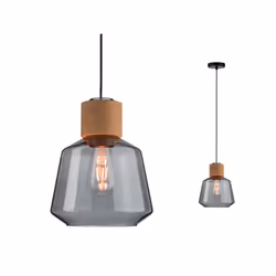 Paulmann 797.39 éclairage de plafond Noir, Marron E27