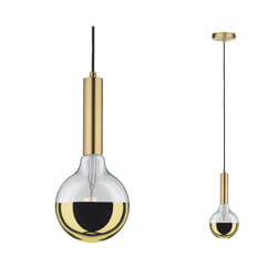 Paulmann Pendant éclairage en suspension Support flexible E27 Laiton