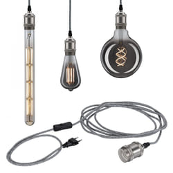 Paulmann 79771 éclairage en suspension Support flexible E27 LED Gris, Nickel