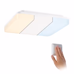 Paulmann Cela, Carré, Plafond, Blanc, Maison, Bureau, Plastique, IP44