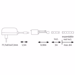 Paulmann MaxLED Rampe d'éclairage de plafond Intérieure LED 3010 mm