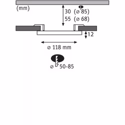 Paulmann Areo Spot lumineux encastrable Noir LED - Vue supplémentaire 4