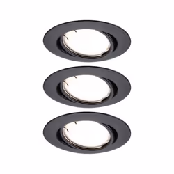 Paulmann Base, Spot lumineux encastrable, 1 ampoule(s), LED, 14,7 W, 3000 K, Noir