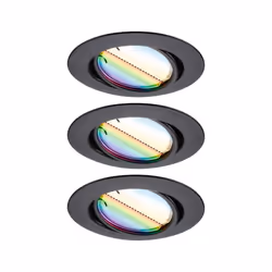 Paulmann Base, Spot lumineux encastrable, 1 ampoule(s), LED, 14,7 W, 6500 K, Noir