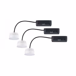 Paulmann Choose Coin 3-piece set, Spot lumineux encastrable, 3 ampoule(s), LED, 2700 K, 630 lm, Acier satin