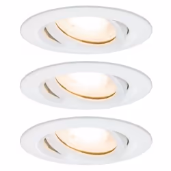 Paulmann 928.98, Spot lumineux encastrable, GU10, 3 ampoule(s), LED, 2700 K, Blanc