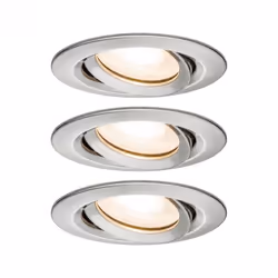 Paulmann 929.00, Spot lumineux encastrable, GU10, 2700 K, 460 lm, 230 V, Métallique