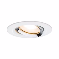 Paulmann 929.03, Spot lumineux encastrable, GU10, 1 ampoule(s), LED, 2700 K, Chrome, Blanc