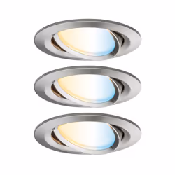 Paulmann Nova Plus, Spot d'éclairage intelligent, ZigBee, Acier brossé, LED, Multicolore, 2700 K