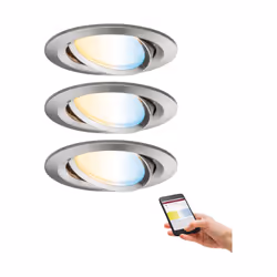 Paulmann Nova Plus Spot d'éclairage intelligent ZigBee Acier brossé