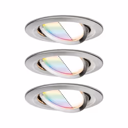Paulmann Nova Plus, Spot d'éclairage intelligent, ZigBee, Acier inoxydable, LED intégrée, Blanc chaud, 2700 K
