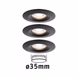 Paulmann Nova Mini Spot lumineux encastrable Noir LED F