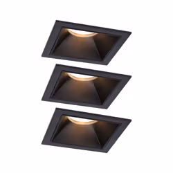 Paulmann Cole, Spot lumineux encastrable, 3 ampoule(s), LED, 2700 K, 470 lm, Noir