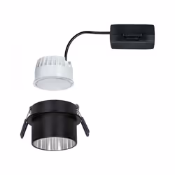Paulmann Gil Coin Spot d'éclairage de surface Noir, Fer brossé LED G