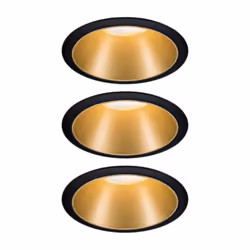 Paulmann 934.04, Spot lumineux encastrable, Ampoule(s) non remplaçable(s), 1 ampoule(s), 6,5 W, 460 lm, Noir, Or