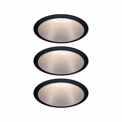 Paulmann 934.08, Spot lumineux encastrable, Ampoule(s) non remplaçable(s), 1 ampoule(s), 6,5 W, 460 lm, Noir, Argent