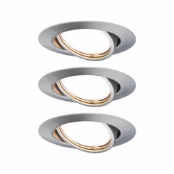 Paulmann 934.24, GU10, 3 ampoule(s), LED, 15 W, 350 lm, Métallique