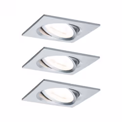 Paulmann 934.38, Spot lumineux encastrable, GU10, 3 ampoule(s), LED, 2700 K, Aluminium