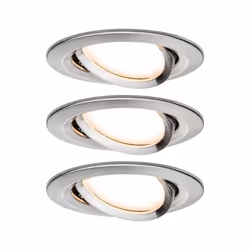 Paulmann 934.47, Spot lumineux encastrable, 3 ampoule(s), LED, 2700 K, 650 lm, Métallique