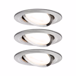 Paulmann Nova, GU10, 3 ampoule(s), LED, 19,5 W, 460 lm, Métallique