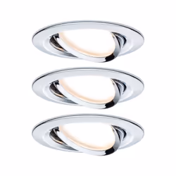 Paulmann 934.70, Spot lumineux encastrable, GU10, 3 ampoule(s), LED, 2700 K, Chrome