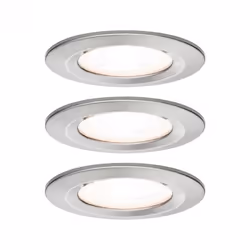 Paulmann 934.76, Spot lumineux encastrable, GU10, 3 ampoule(s), LED, 2700 K, Métallique