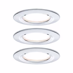 Paulmann 934.81, Spot lumineux encastrable, GU10, 3 ampoule(s), LED, 2700 K, Chrome