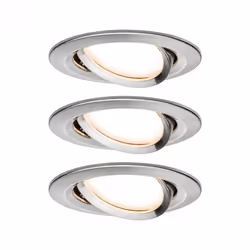 Paulmann 934.83, Spot lumineux encastrable, 3 ampoule(s), LED, 2700 K, 630 lm, Métallique