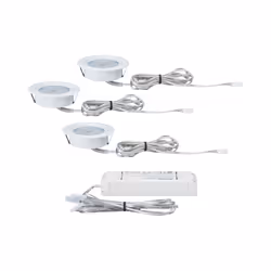 Paulmann kit d'encastrés meuble Micro Line LED blanc, kit de 3