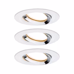 Paulmann 936.86, Spot lumineux encastrable, 1 ampoule(s), LED, 2700 K, 425 lm, Chrome, Blanc