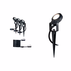Paulmann Plug &amp; Shine, Éclairage au sol extérieur, Anthracite, Aluminium, IP67, Jardin, 6 W