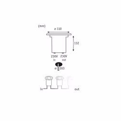 Paulmann kit d'encastrés sol Special Line 230 V LED Blanc chaud, Acier inoxydable, kit de 1 - Vue supplémentaire 6