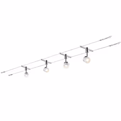 Paulmann 94080, Spot d'éclairage de surface, 4 ampoule(s), LED, 20 W, 2700 K, Chrome, Blanc