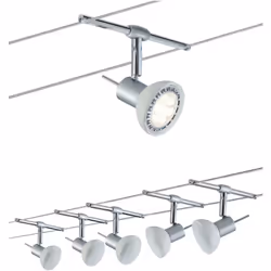Paulmann PLM 94136 - Seilsystem WireSystem Set Sheela 5 Spots GU5.3, Spot lumineux sur rail, GU5.3, 5 ampoule(s), LED, 10 W,  ...