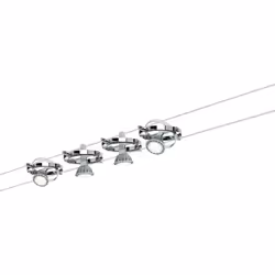 Paulmann Cardan, Spot lumineux sur rail, GU5.3, 4 ampoule(s), 40 W, 230 V, Chrome