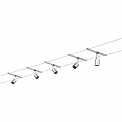 Paulmann Salt, Spot lumineux sur rail, GU5.3, 5 ampoule(s), 50 W, 230 V, Chrome