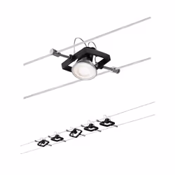 Paulmann Mac II, Spot lumineux sur rail, GU5.3, 5 ampoule(s), LED, 230 V, Noir